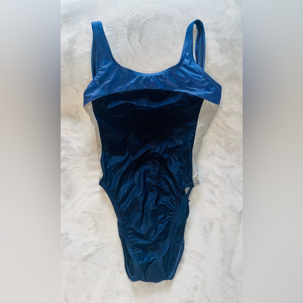 Nike One Piece Swimsuit Blue Sz 10